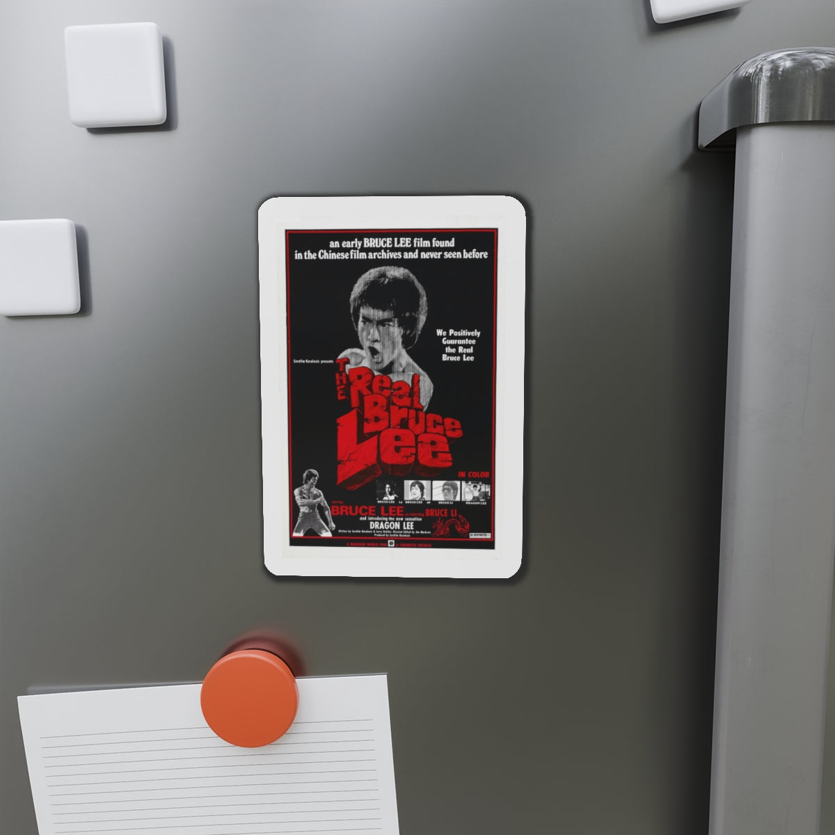 THE REAL BRUCE LEE 1977 Movie Poster - Refrigerator Magnet