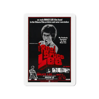 THE REAL BRUCE LEE 1977 Movie Poster - Refrigerator Magnet 2 Inch Die-Cut - The Sticker Space