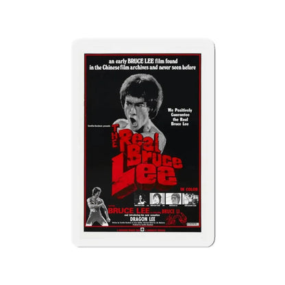 THE REAL BRUCE LEE 1977 Movie Poster - Refrigerator Magnet 3 Inch Die-Cut - The Sticker Space