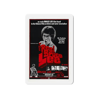 THE REAL BRUCE LEE 1977 Movie Poster - Refrigerator Magnet 4 Inch Die-Cut - The Sticker Space