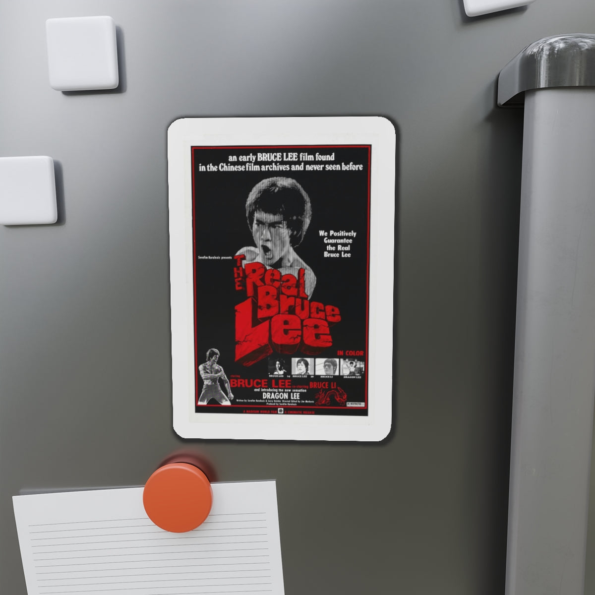 THE REAL BRUCE LEE 1977 Movie Poster - Refrigerator Magnet