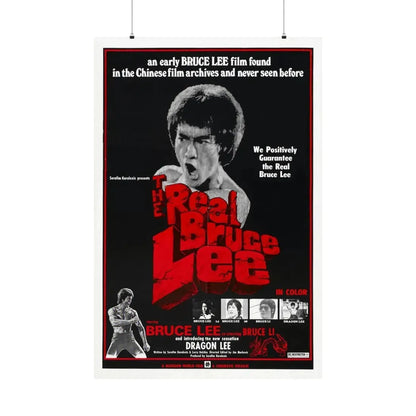 THE REAL BRUCE LEE 1977 - Paper Movie Poster 36" x 54" Matte - The Sticker Space