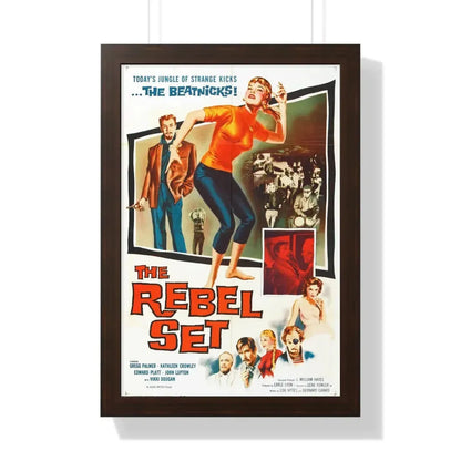 THE REBEL SET 1959 - Framed Movie Poster 16″ x 24″ Walnut - The Sticker Space