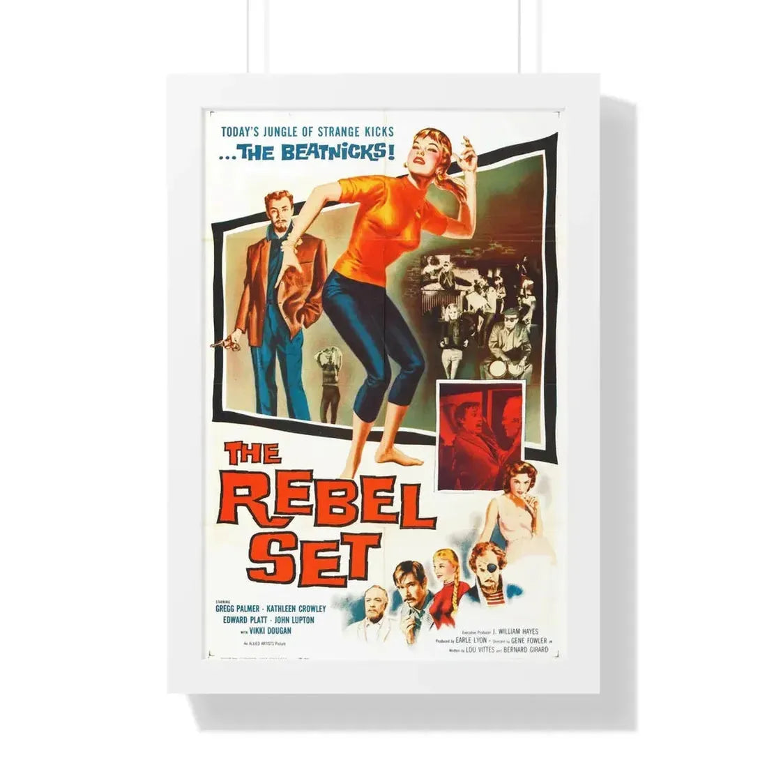 THE REBEL SET 1959 - Framed Movie Poster 16″ x 24″ White - The Sticker Space