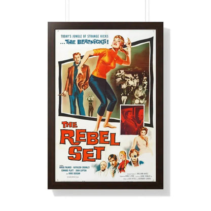 THE REBEL SET 1959 - Framed Movie Poster 20" x 30" Walnut - The Sticker Space