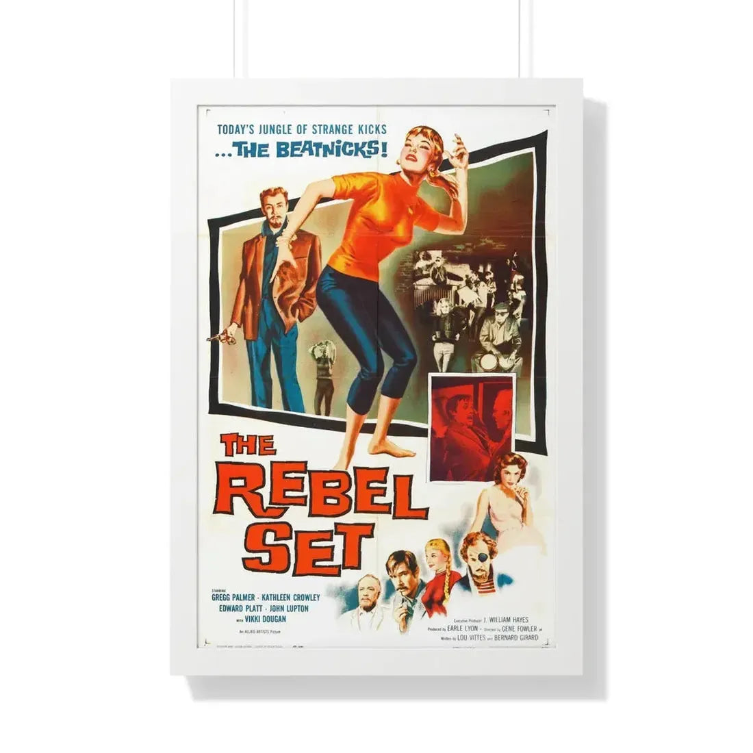 THE REBEL SET 1959 - Framed Movie Poster 20" x 30" White - The Sticker Space