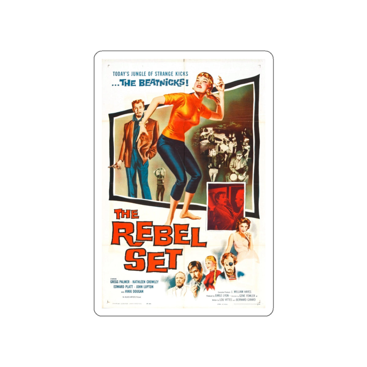 THE REBEL SET 1959 Movie Poster STICKER Vinyl Die-Cut Decal-White-The Sticker Space