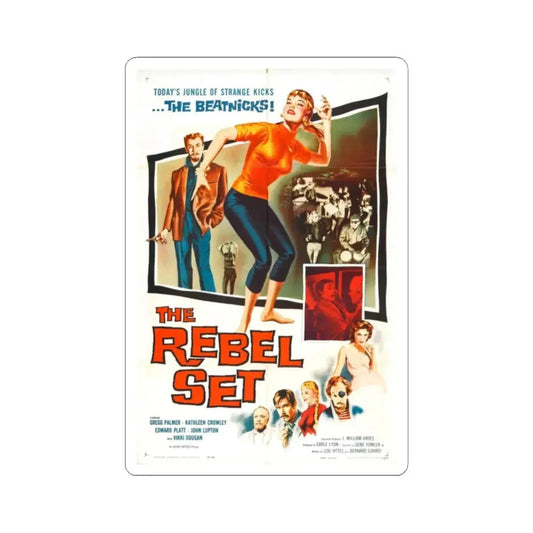 THE REBEL SET 1959 Movie Poster - STICKER Vinyl Kiss-Cut Decal 2 Inch White - The Sticker Space