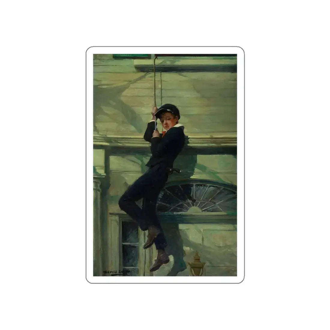 The Rebel, story illustration (Magazine Illustration) STICKER Vinyl Die-Cut Decal White Die-Cut 6 Inch - The Sticker Space