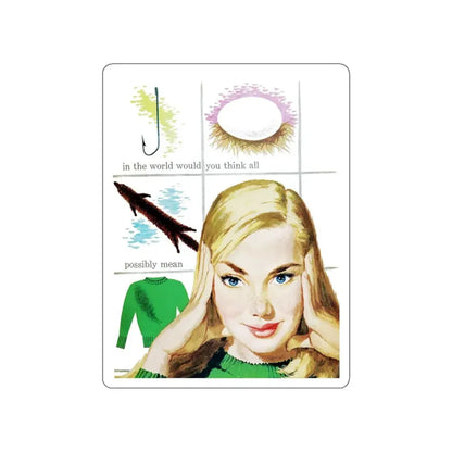 The Red Apple, Woman's Day, January 1952 (Magazine Illustration) STICKER Vinyl Die-Cut Decal White Die-Cut 6 Inch - The Sticker Space