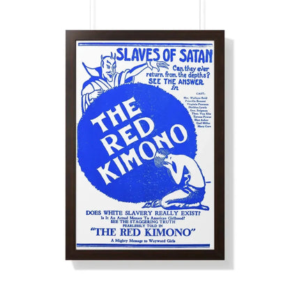 THE RED KIMONO 1925 - Framed Movie Poster 20" x 30" Walnut - The Sticker Space