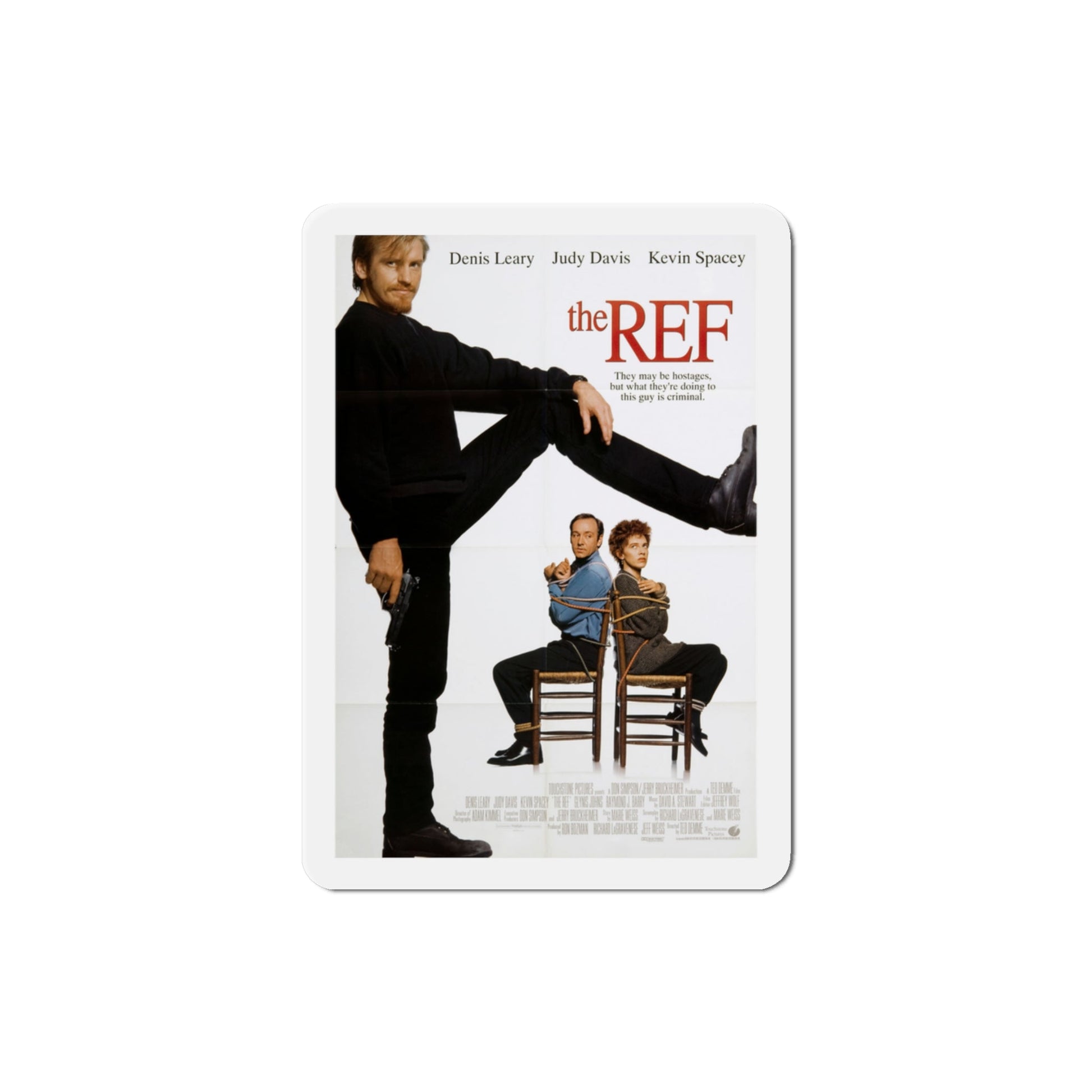 The Ref 1994 Movie Poster Die-Cut Magnet-3" x 3"-The Sticker Space