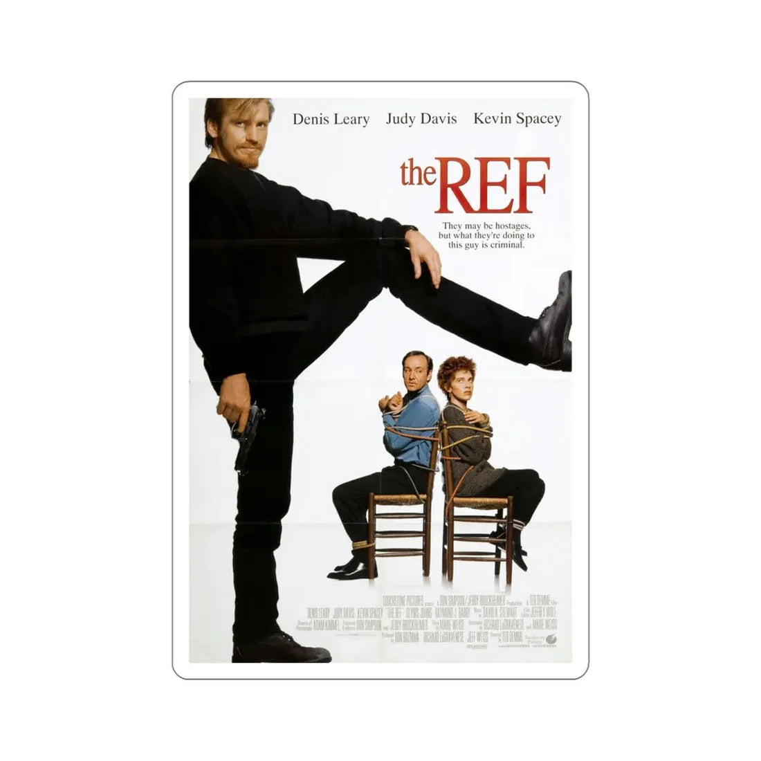 The Ref 1994 Movie Poster STICKER Vinyl Die-Cut Decal 5 Inch - The Sticker Space