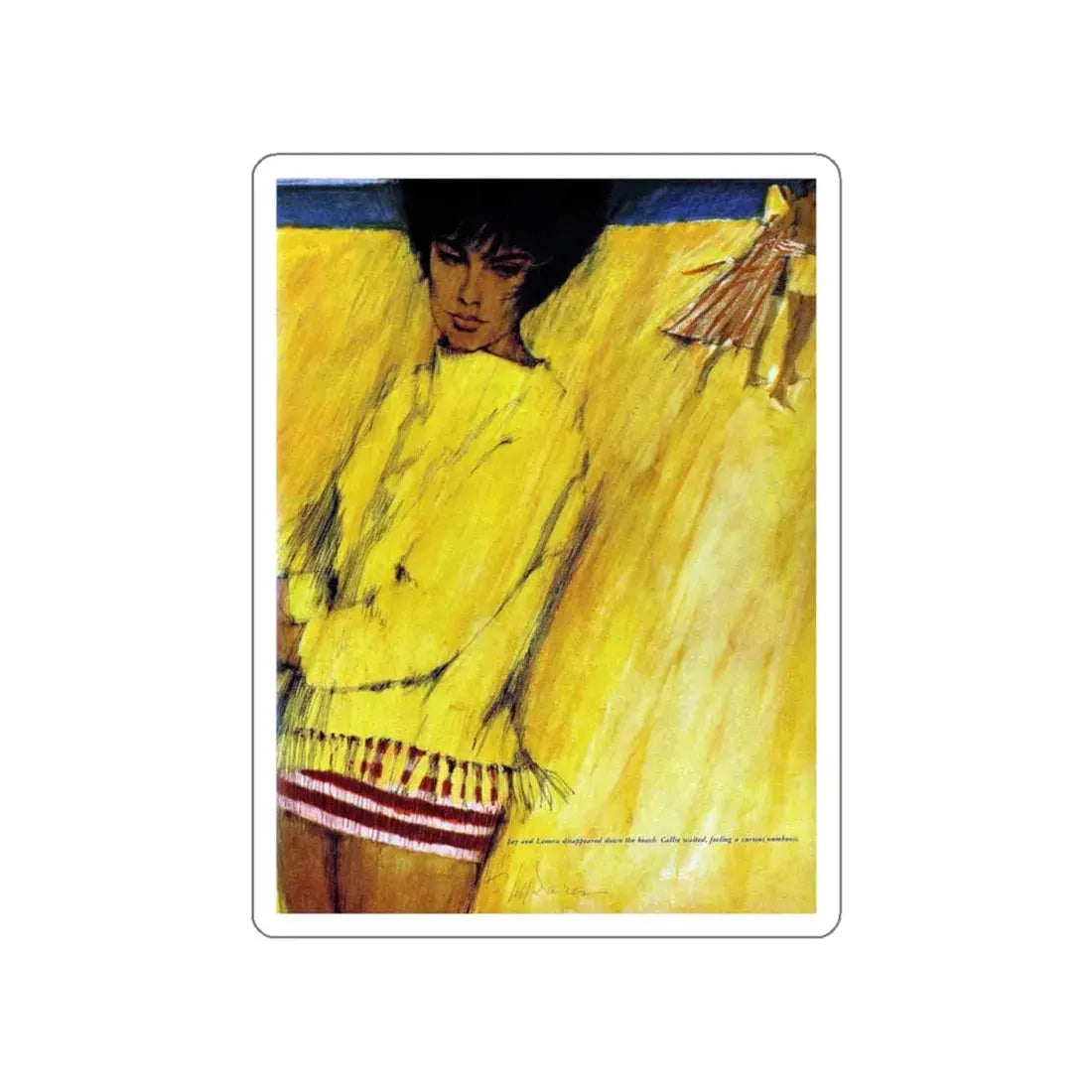 The Reflection of Love, Chatelaine, July 1962 (Magazine Illustration) STICKER Vinyl Die-Cut Decal White Die-Cut 5 Inch - The Sticker Space