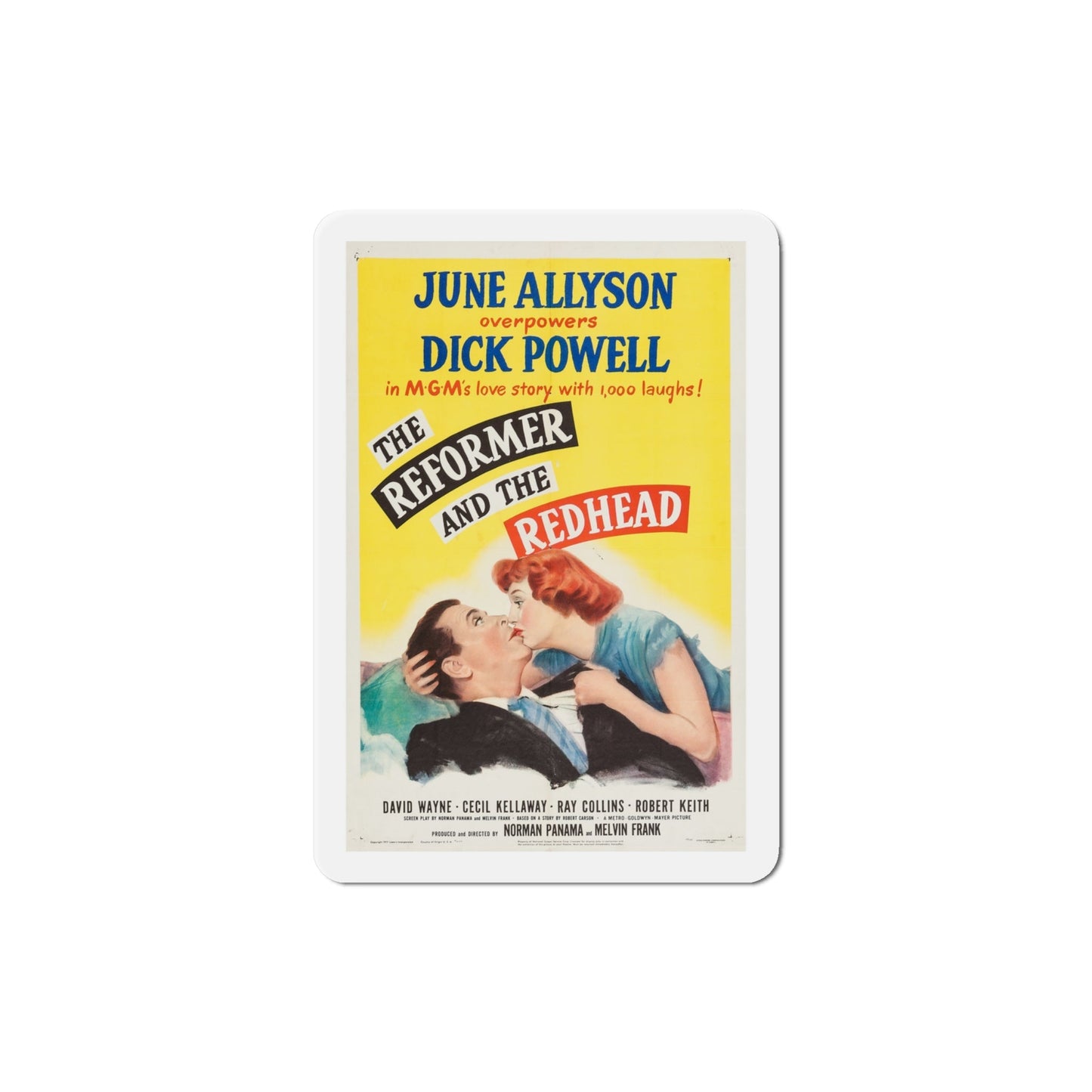 The Reformer and the Redhead 1950 Movie Poster Die-Cut Magnet-4 Inch-The Sticker Space