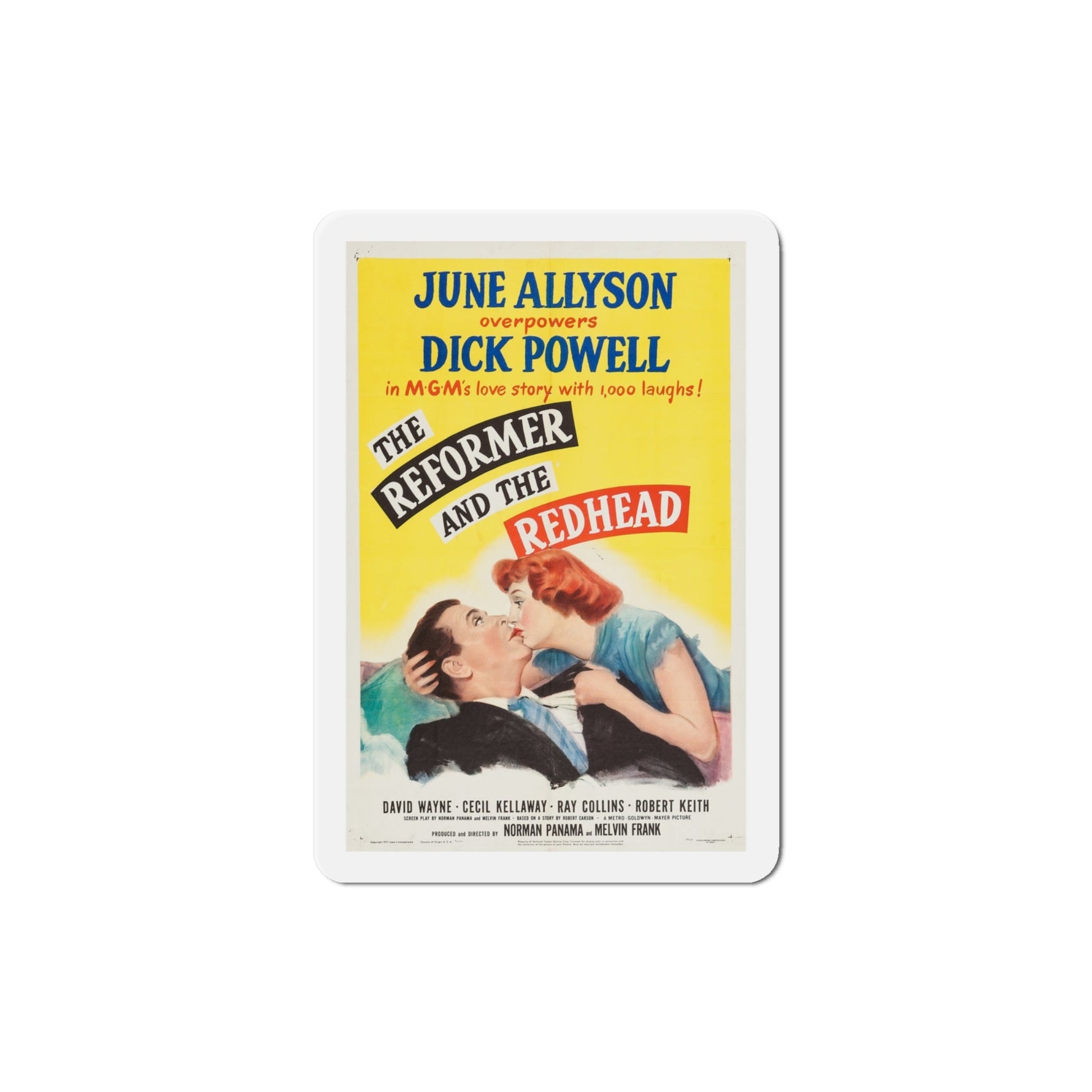 The Reformer and the Redhead 1950 Movie Poster Die-Cut Magnet-4 Inch-The Sticker Space