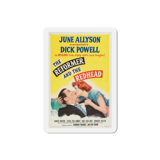 The Reformer and the Redhead 1950 Movie Poster Refrigerator Magnet 2 Inch - The Sticker Space