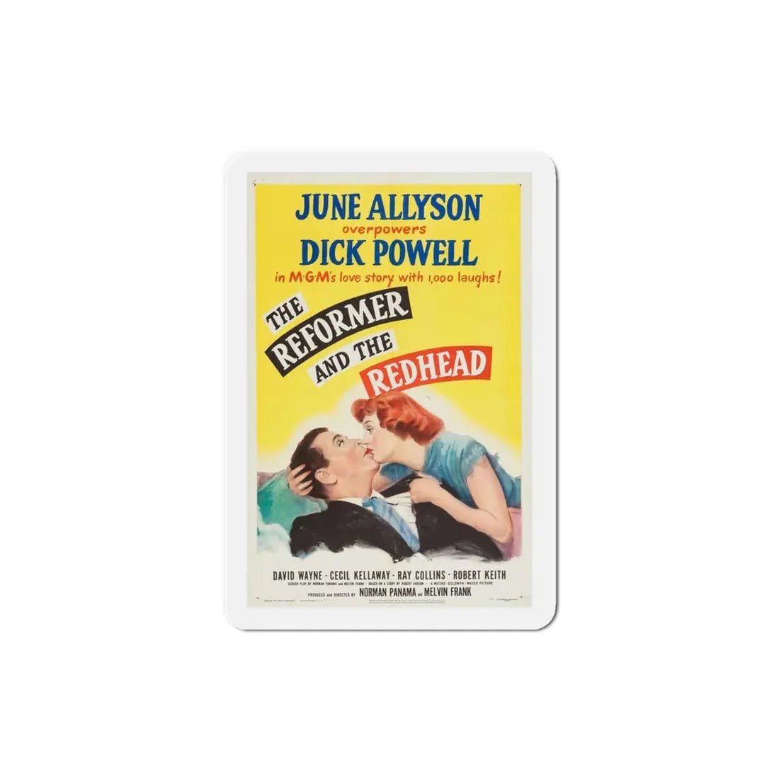 The Reformer and the Redhead 1950 Movie Poster Refrigerator Magnet 4 Inch - The Sticker Space