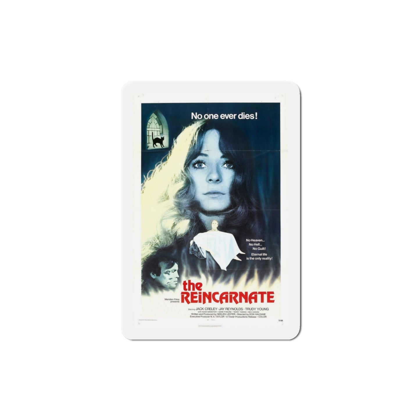 The Reincarnate 1971 Movie Poster Die-Cut Magnet-3" x 3"-The Sticker Space