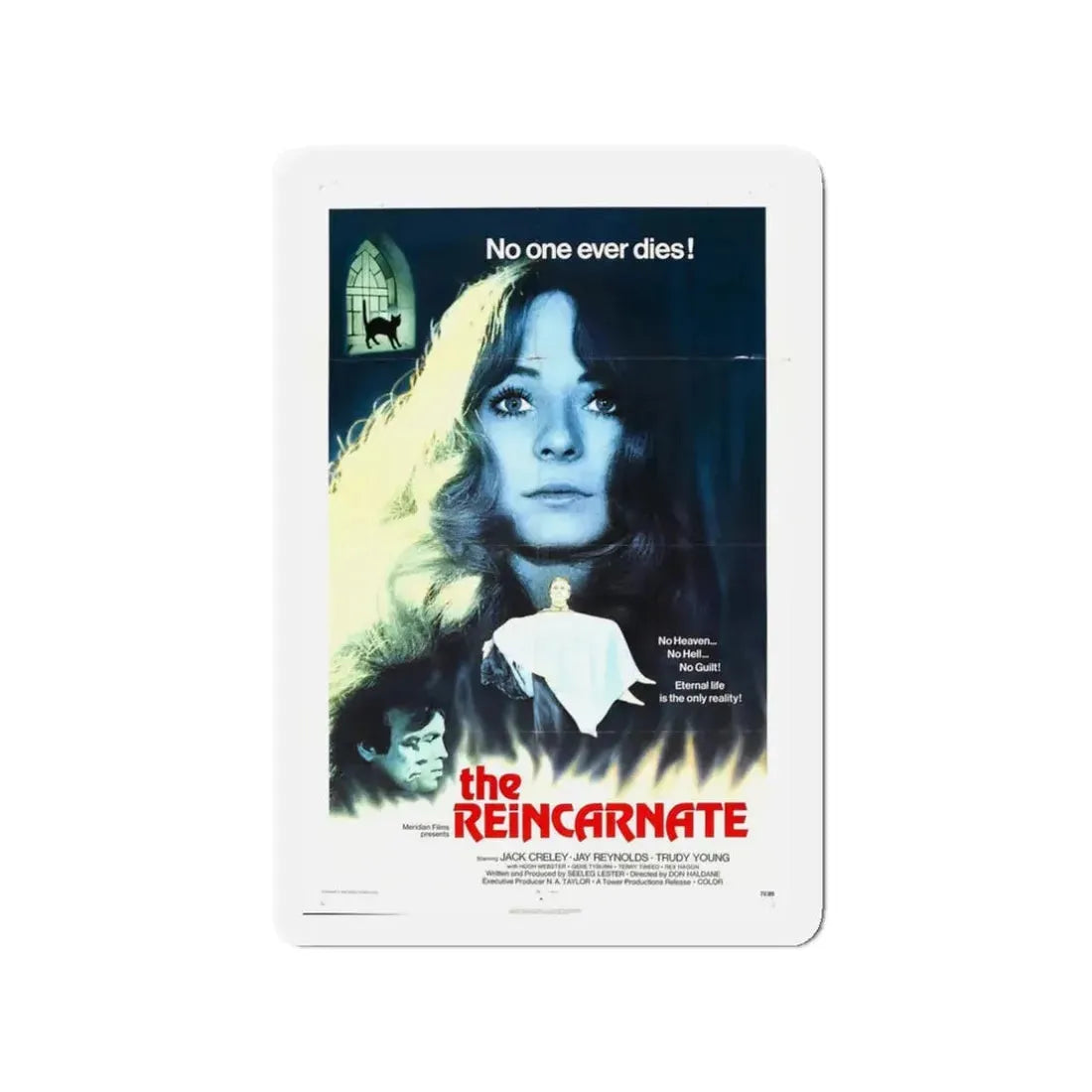 THE REINCARNATE 1971 Movie Poster - Refrigerator Magnet 3 Inch Die-Cut - The Sticker Space