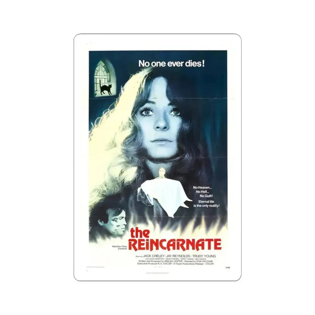 The Reincarnate 1971 Movie Poster - STICKER Vinyl Kiss-Cut Decal 6 Inch White - The Sticker Space