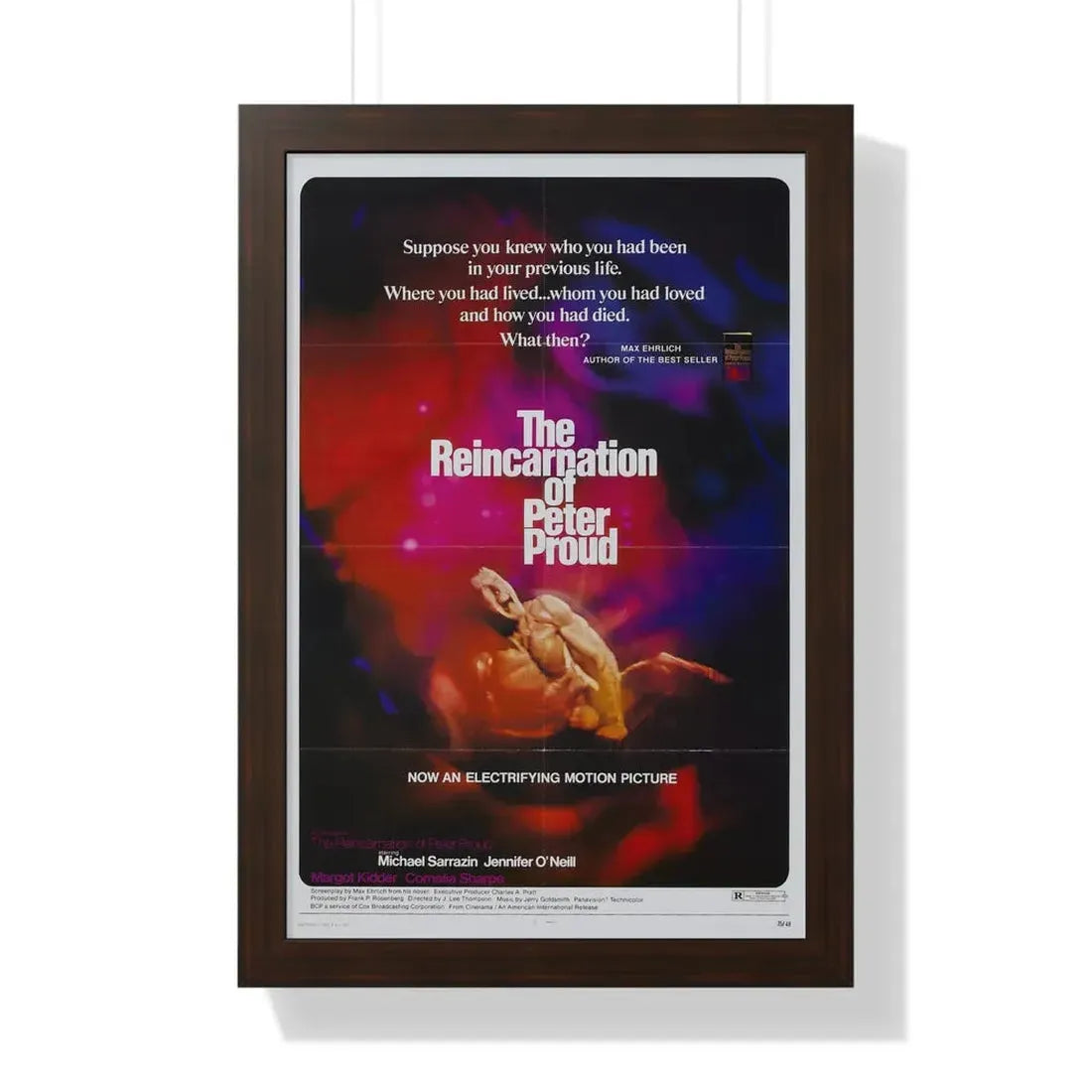 THE REINCARNATION OF PETER PROUD 1975 - Framed Movie Poster 16″ x 24″ Walnut - The Sticker Space