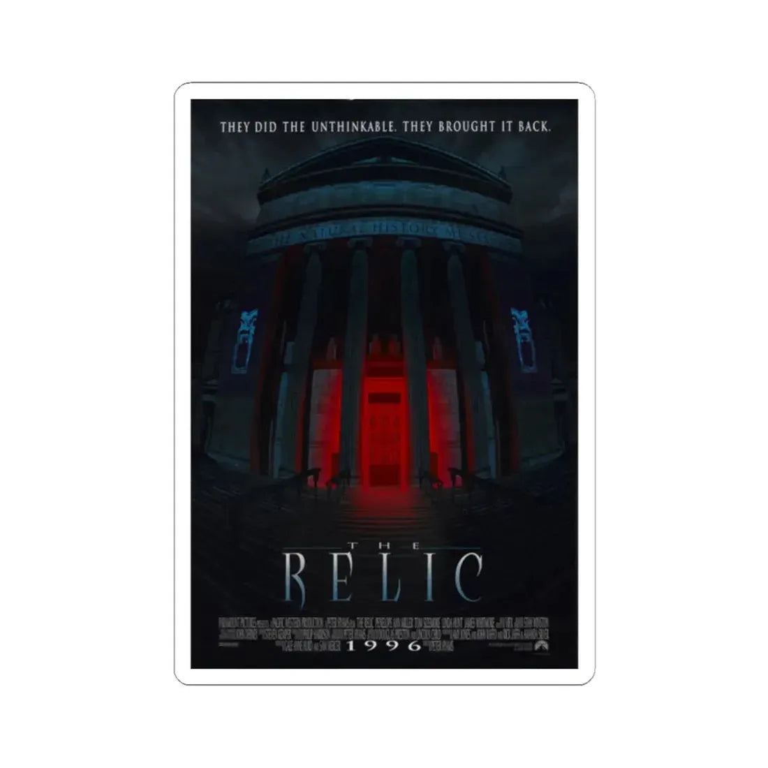 The Relic 1997 Movie Poster - STICKER Vinyl Kiss-Cut Decal 2 Inch White - The Sticker Space
