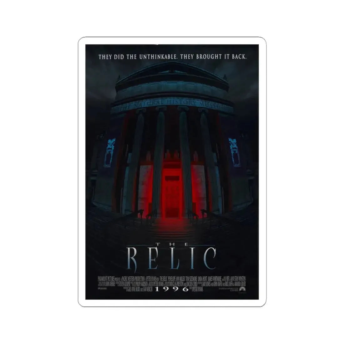 The Relic 1997 Movie Poster - STICKER Vinyl Kiss-Cut Decal 4 Inch White - The Sticker Space