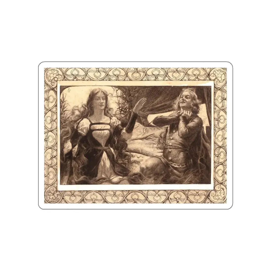 The Repartee (Magazine Illustration) STICKER Vinyl Die-Cut Decal White Die-Cut 4 Inch - The Sticker Space