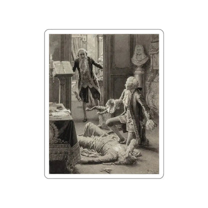 The Repartee, probable story illustration (Magazine Illustration) STICKER Vinyl Die-Cut Decal White Die-Cut 5 Inch - The Sticker Space