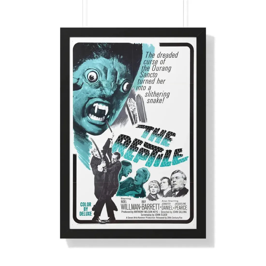 THE REPTILE 1966 - Framed Movie Poster 20" x 30" Black - The Sticker Space
