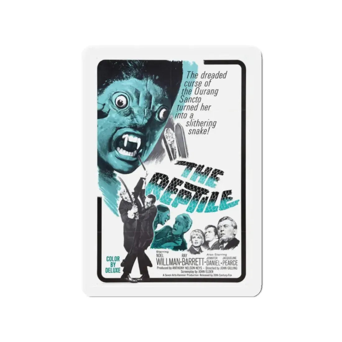 THE REPTILE 1966 Movie Poster - Refrigerator Magnet 2 Inch Die-Cut - The Sticker Space