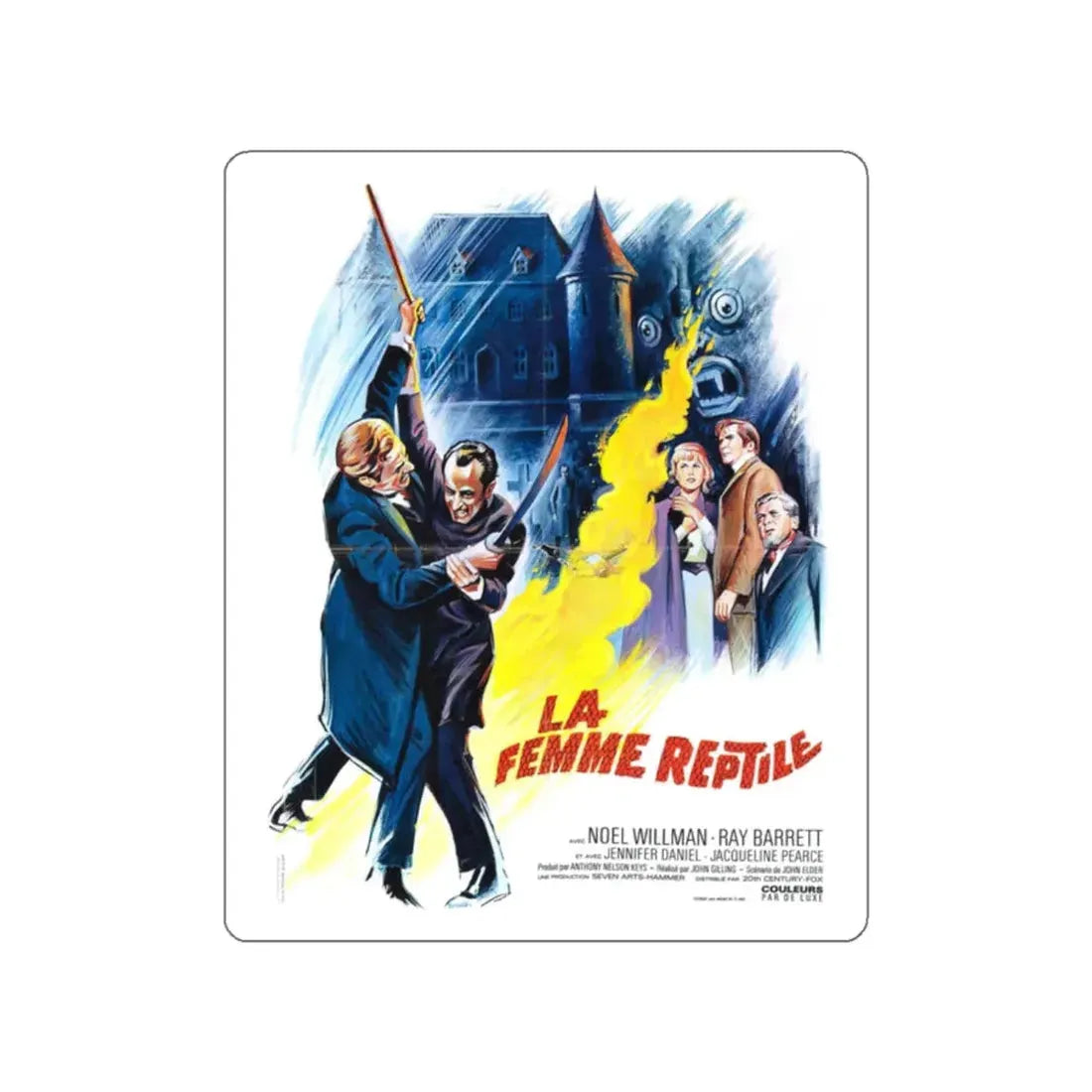 THE REPTILE (FRENCH) 2 1966 Movie Poster STICKER Vinyl Die-Cut Decal 2 Inch - The Sticker Space