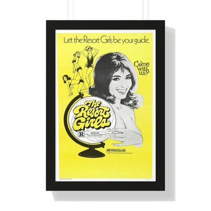 THE RESORT GIRLS 1971 - Framed Movie Poster 16″ x 24″ Black - The Sticker Space