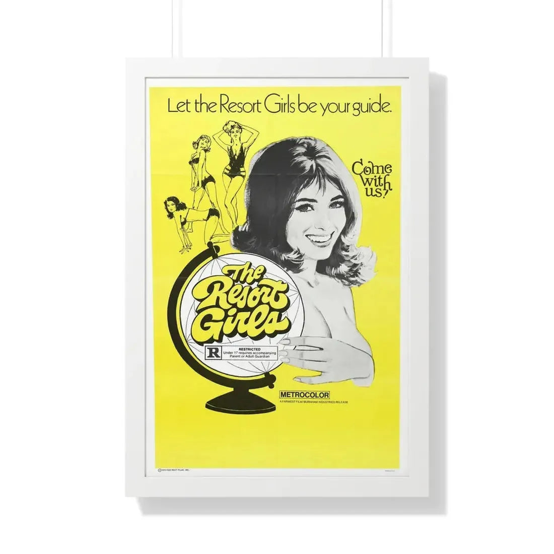 THE RESORT GIRLS 1971 - Framed Movie Poster 20" x 30" White - The Sticker Space