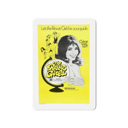 THE RESORT GIRLS 1971 Movie Poster - Refrigerator Magnet 4 Inch Die-Cut - The Sticker Space
