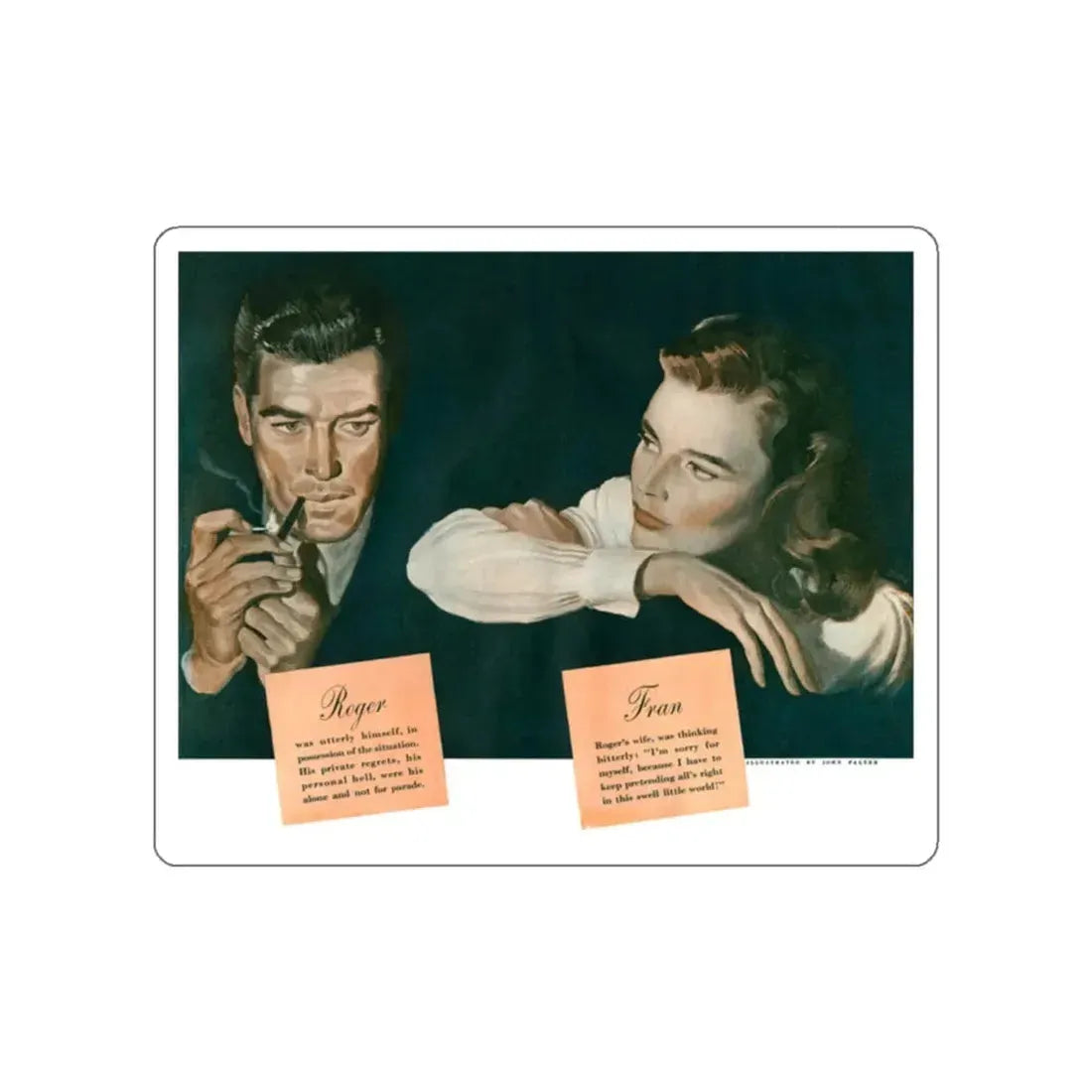 The Rest of the Trio, 1941 (Magazine Illustration) STICKER Vinyl Die-Cut Decal White Die-Cut 2 Inch - The Sticker Space