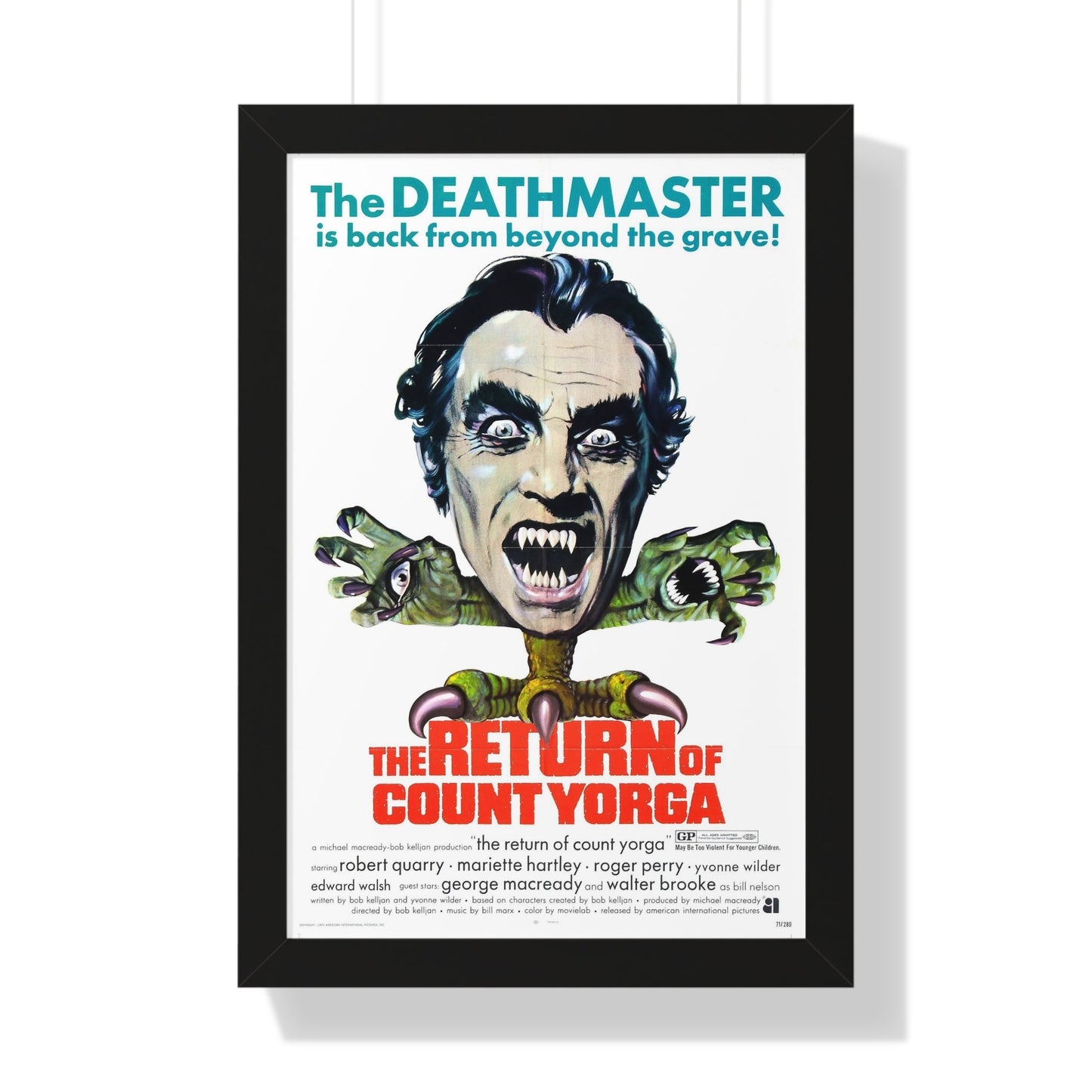 THE RETURN OF COUNT YORGA 1971 - Framed Movie Poster-16″ x 24″-The Sticker Space