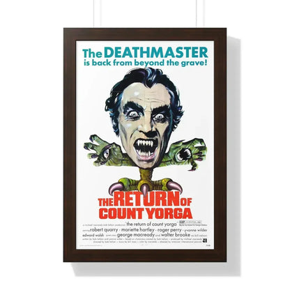 THE RETURN OF COUNT YORGA 1971 - Framed Movie Poster 16″ x 24″ Walnut - The Sticker Space