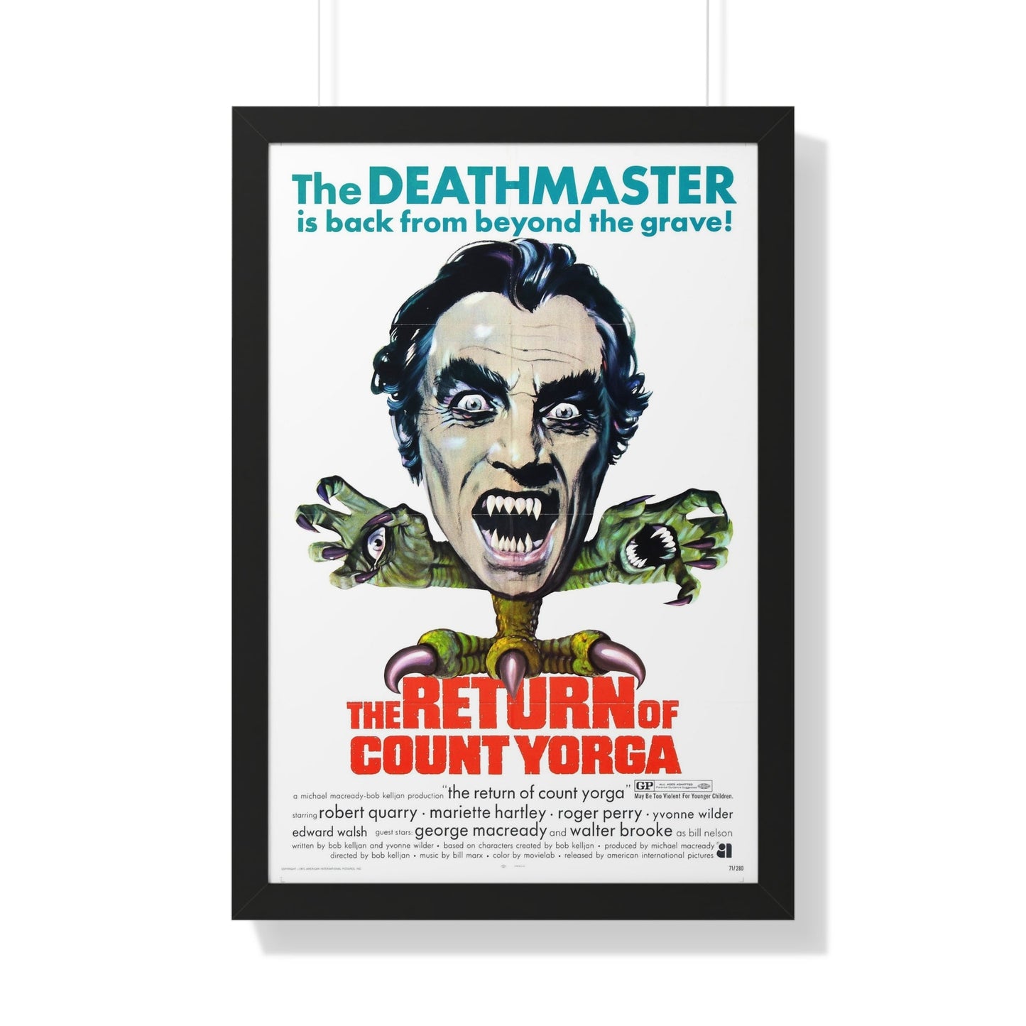 THE RETURN OF COUNT YORGA 1971 - Framed Movie Poster-20" x 30"-The Sticker Space