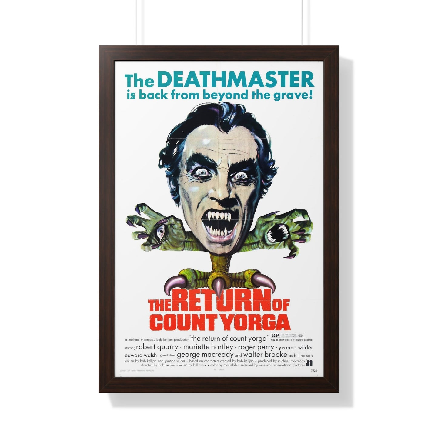 THE RETURN OF COUNT YORGA 1971 - Framed Movie Poster-20" x 30"-The Sticker Space