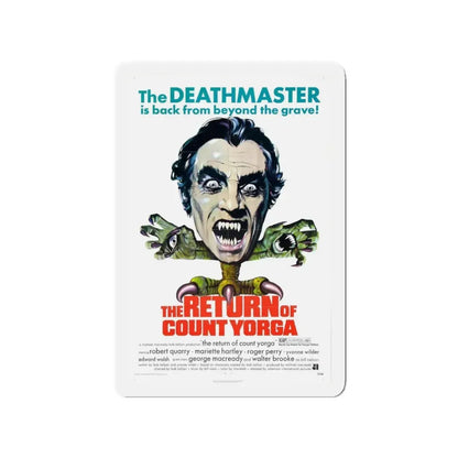THE RETURN OF COUNT YORGA 1971 Movie Poster - Refrigerator Magnet 3 Inch Die-Cut - The Sticker Space