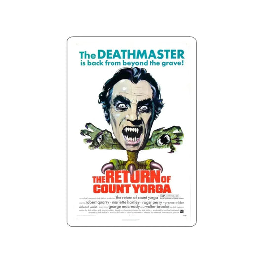 THE RETURN OF COUNT YORGA 1971 Movie Poster STICKER Vinyl Die-Cut Decal 2 Inch - The Sticker Space
