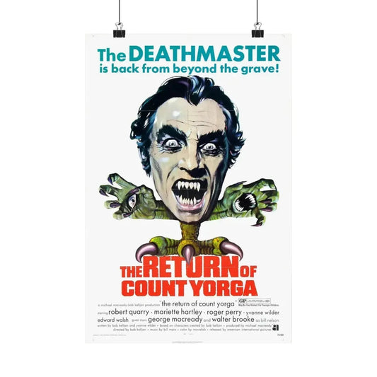 THE RETURN OF COUNT YORGA 1971 - Paper Movie Poster 12″ x 18″ Matte - The Sticker Space