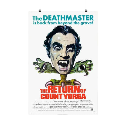 THE RETURN OF COUNT YORGA 1971 - Paper Movie Poster 20″ x 30″ Matte - The Sticker Space
