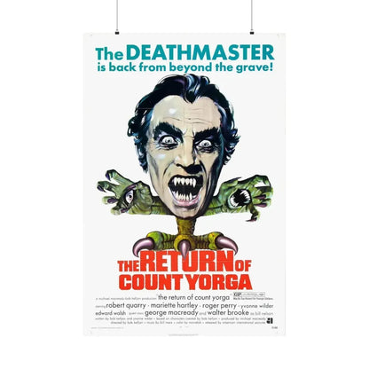 THE RETURN OF COUNT YORGA 1971 - Paper Movie Poster 36" x 54" Matte - The Sticker Space