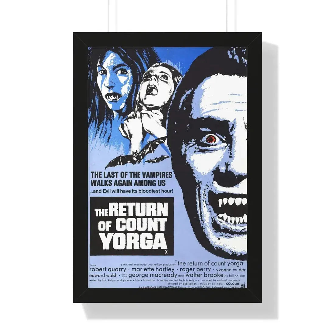 THE RETURN OF COUNT YORGA (2) 1971 - Framed Movie Poster 16″ x 24″ Black - The Sticker Space