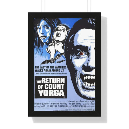 THE RETURN OF COUNT YORGA (2) 1971 - Framed Movie Poster 16″ x 24″ Black - The Sticker Space