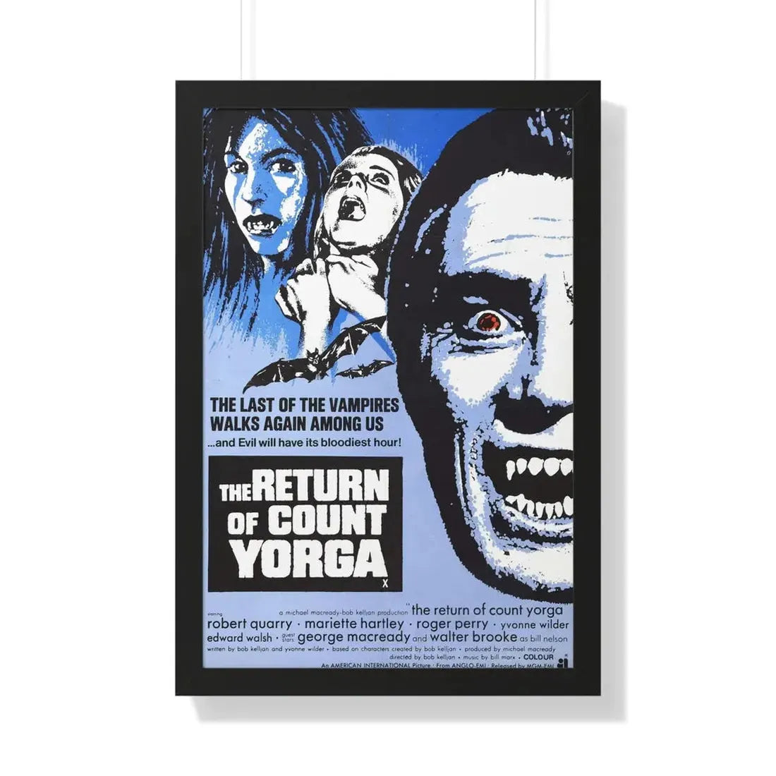 THE RETURN OF COUNT YORGA (2) 1971 - Framed Movie Poster 20" x 30" Black - The Sticker Space