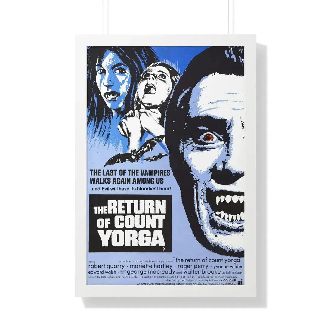 THE RETURN OF COUNT YORGA (2) 1971 - Framed Movie Poster 20" x 30" White - The Sticker Space